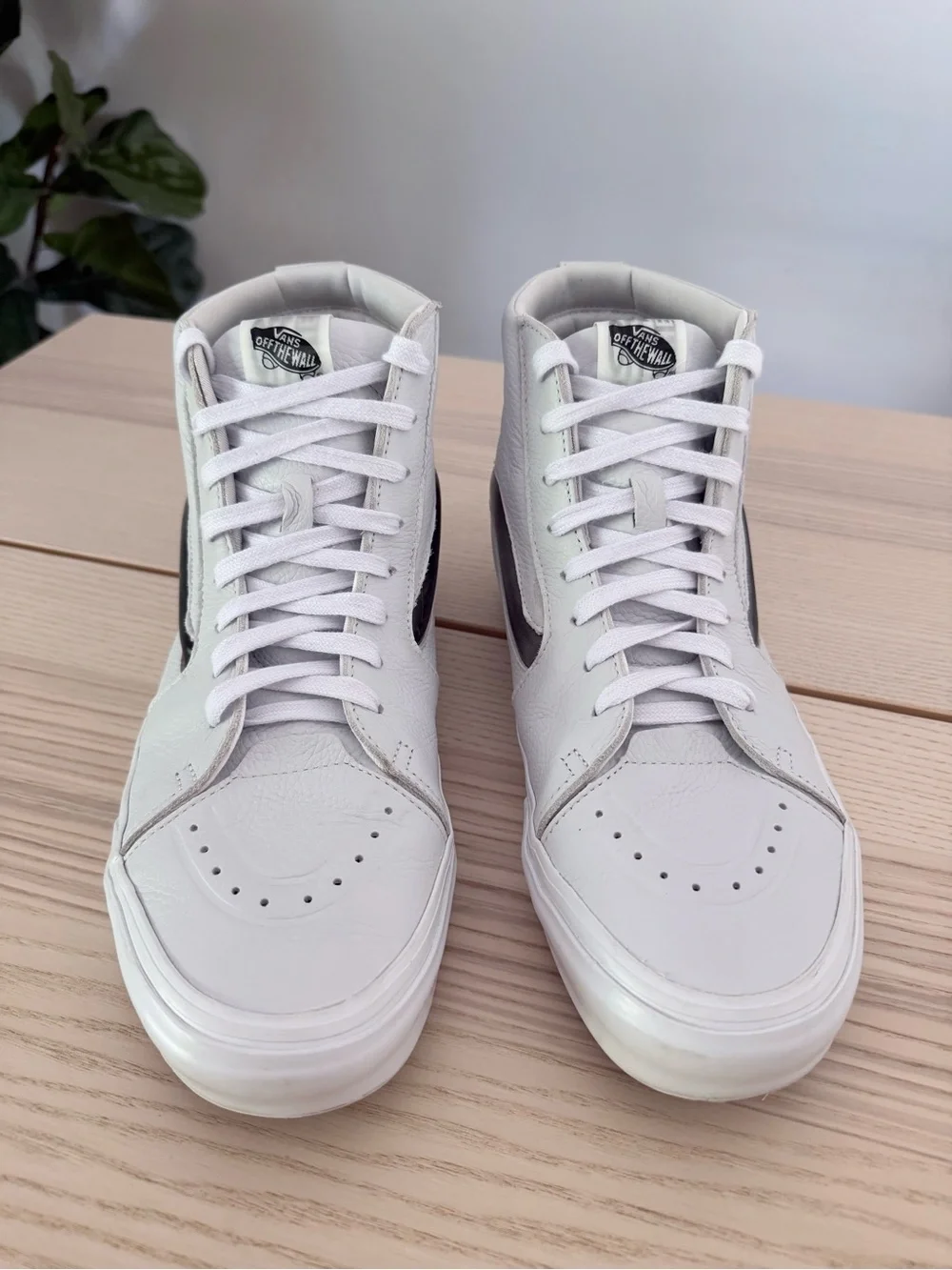 Vans Sk8-Hi XL Big Mood White Leather Holographic High Top Sneakers Mens 11 - Picture 6 of 10